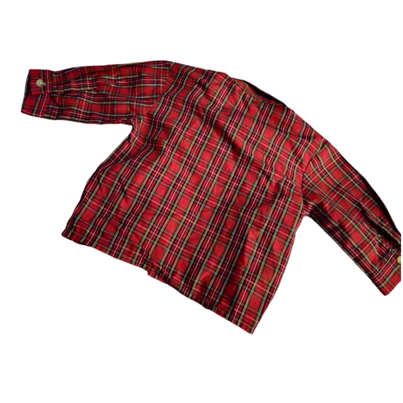 New Good Lad Corduroy Pants Red Plaid Button Down Shirt Outfit Holiday Infant 6m - Picture 5 of 11